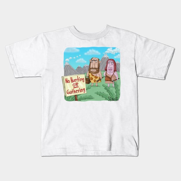 No Hunting or Gathering. Kids T-Shirt by macccc8